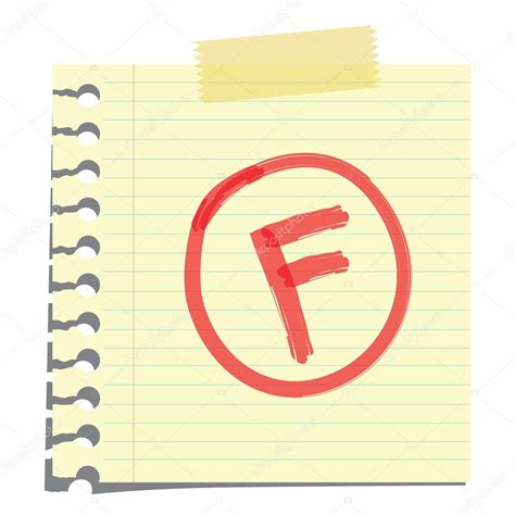 F grade on paper Stock Vector Image by ©jesadaphorn #38626119