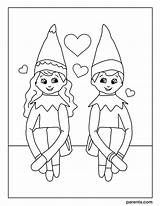 Christmas Elf Coloring Pages sketch template