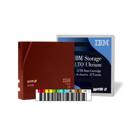 IBM LTO 8 Tape (BaFe) with Custom Barcode Label