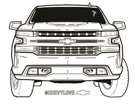 Chevy Silverado Truck Coloring Pages - k-Music