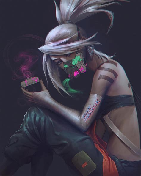 True Damage Akali (with her 2D mask~!) by llTonyMaverickll on ...