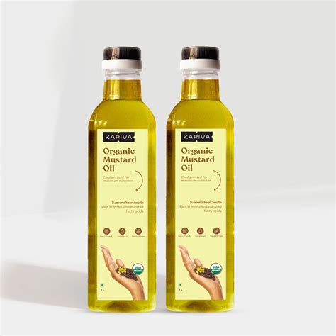 Organic Mustard Oil 1L - Pack of 2