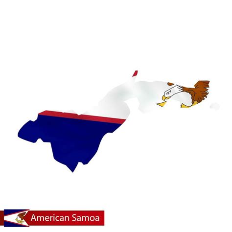 American Samoa map with waving flag of country. 34031191 Vector Art at ...