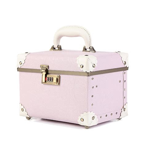 Locked Cosmetic Case - PU Leather - Pink - White - 6 Colors - ApolloBox