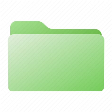 Closed, file, folder, green icon