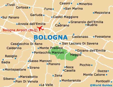 Map of Bologna Guglielmo Marconi Airport (BLQ): Orientation and Maps for BLQ Bologna Airport