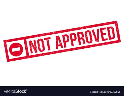 Not approved rubber stamp Royalty Free Vector Image