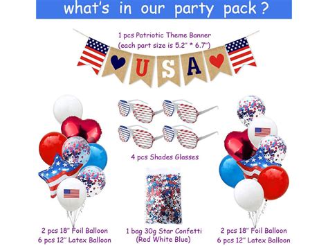 Patriotic Decorations American Flag Party Supplies 45 Pcs - Etsy