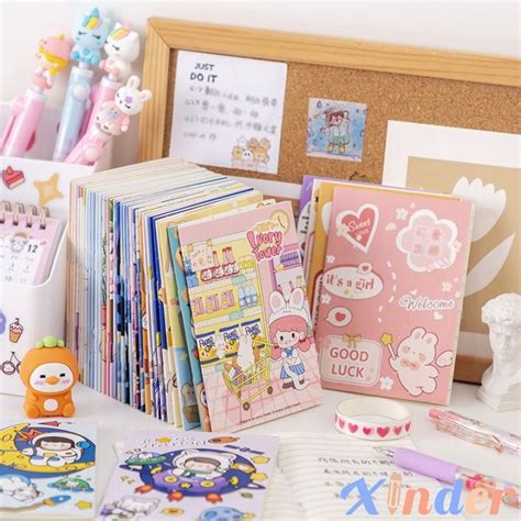 Xinder Cute Cartoon Small Book Learning Stationery Student Notebook ...