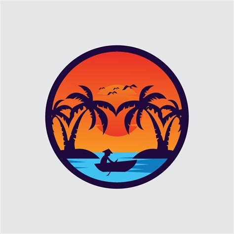 sunset logo vector 9729030 Vector Art at Vecteezy