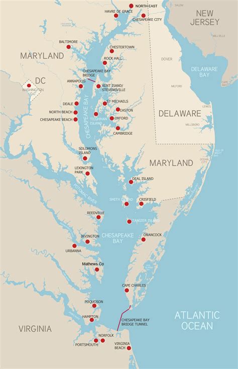 Explore the Chesapeake - Map of the Chesapeake Bay | Chesapeake bay ...