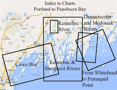 Historical Nautical Charts of Maine - Portland to Penobscot Bay