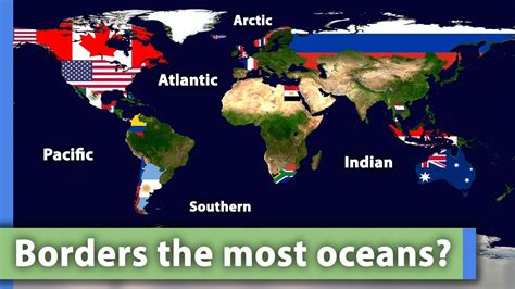 Which country borders the most oceans? - YouTube