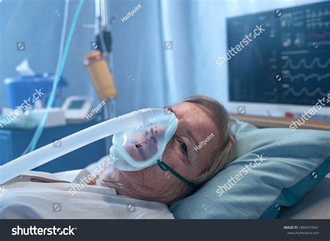 Closeup Covid19 Patient Bed Hospital Coronavirus Stock Photo 1860410941 ...