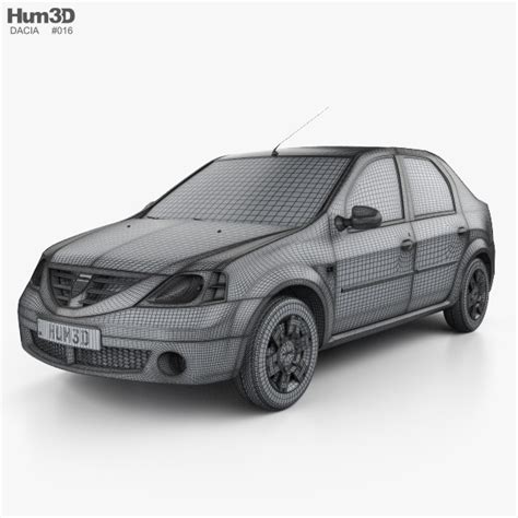 Dacia Logan with HQ interior 2008 3D model - Download Sedan on 3DModels.org