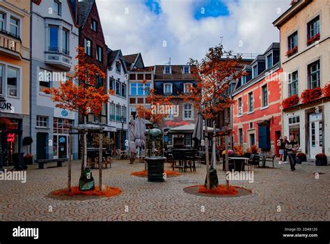 old town square in Germany, Aachen Stock Photo - Alamy