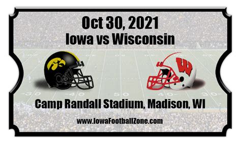 Iowa Hawkeyes vs Wisconsin Badgers Football Tickets | 10/30/21