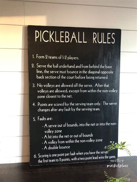 Pickleball Rules Sign | Outdoor Games | Outdoor Gift | Fathers Day Gift | Wedding Games ...