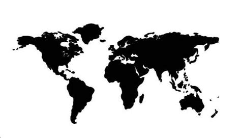 Large world map stencil or decal 36 x 17.5