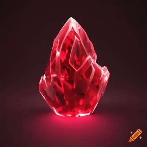 Red glowing crystal shard on Craiyon