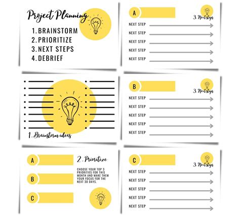 Printable Project Plan / Brainstorm / Ideas / Template - Etsy UK