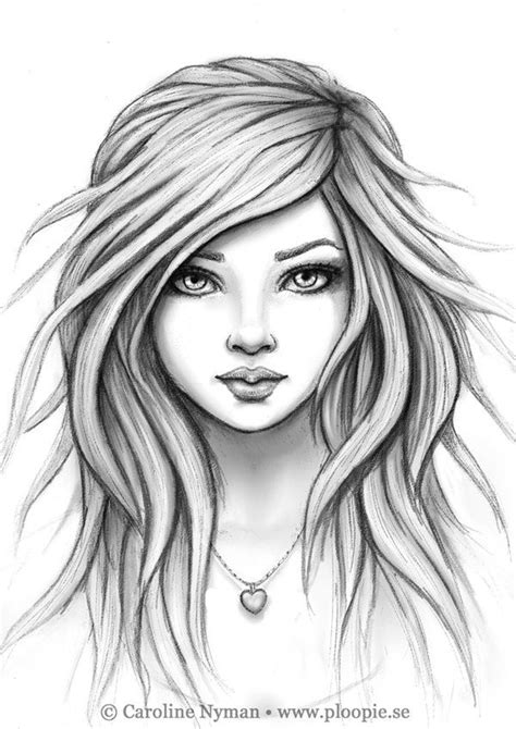 Girl Face Drawing - Drawing Skill