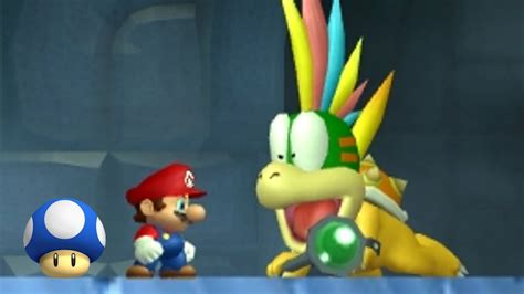 New Super Mario Bros Wii - All Bosses with Mini Mushrooms - YouTube