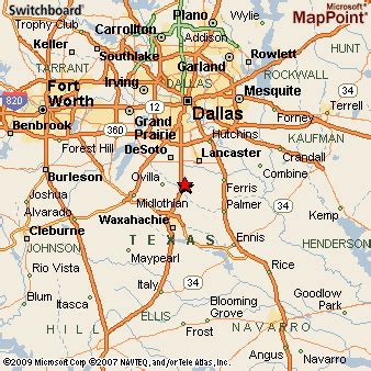 Red Oak, Texas Area Map & More