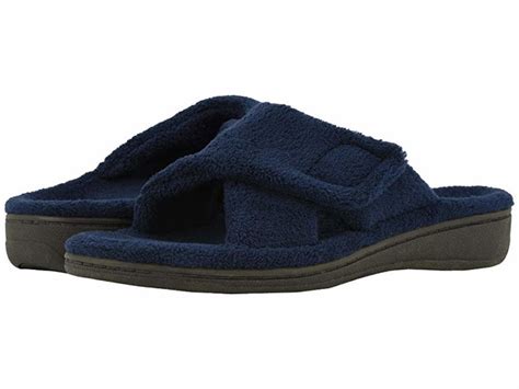 VIONIC Relax (Navy) Women's Slippers | Slippers.com - Shop Comfy