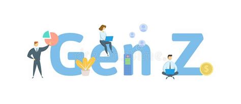 Gen X, Generation X. Concept with Keywords, People and Icons. Flat Vector Illustration. Isolated ...