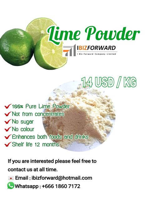 Lime Powder from Thailand* #ibizforward #limepowder #lime #seedlesslime | Lime powder, Fruit, Lime