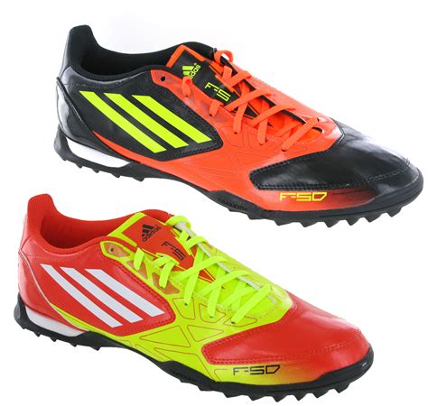 New Mens Adidas F5 TRX TF Black Red Yellow Astro Turf Football Boots ...