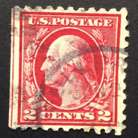 Original US stamp 2 cents George Washington red line | eBay | Postage ...