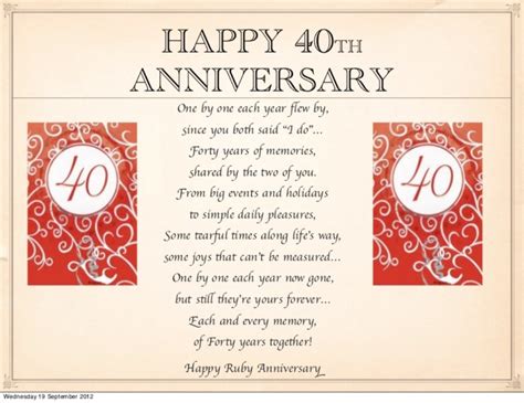 40th Anniversary Wishes - Wishes, Greetings, Pictures – Wish Guy