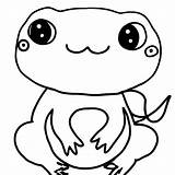 Cute Cartoon Frog Coloring Page · Creative Fabrica sketch template