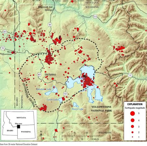 2,773 earthquakes were recorded in the Yellowstone National Park area ...