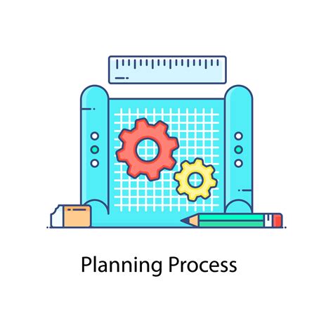 proceso de planificación vector icono plano editable 5068911 Vector en ...