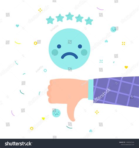 Concept Rate Hand Man Thumbs Down Stock Vector (Royalty Free) 1446562544 | Shutterstock