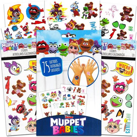 Muppet Babies Stickers And Tattoos Party Supplies Pack ~ 100 Muppets ...