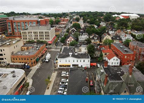 Aerial View of Brown University Stock Image - Image of cloudy, aerial: 19432571