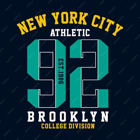 Premium Vector | Brooklyn college division typography vector t shirt ...