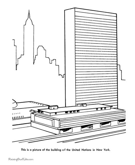 United Nations Building coloring page - 013