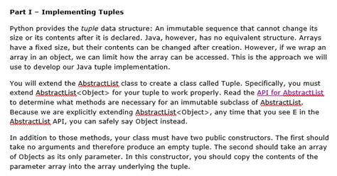 Solved Python provides the tuple data structure: An | Chegg.com