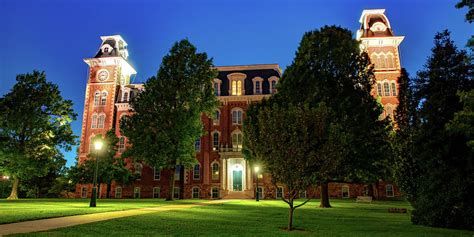 Old Main Panorama - University of Arkansas Campus Photograph by Gregory Ballos