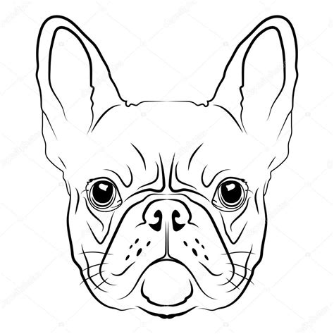 French Bulldog Head Coloring Pages