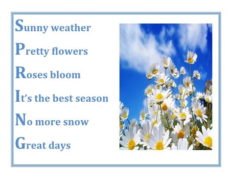 Acrostic Spring Poetry