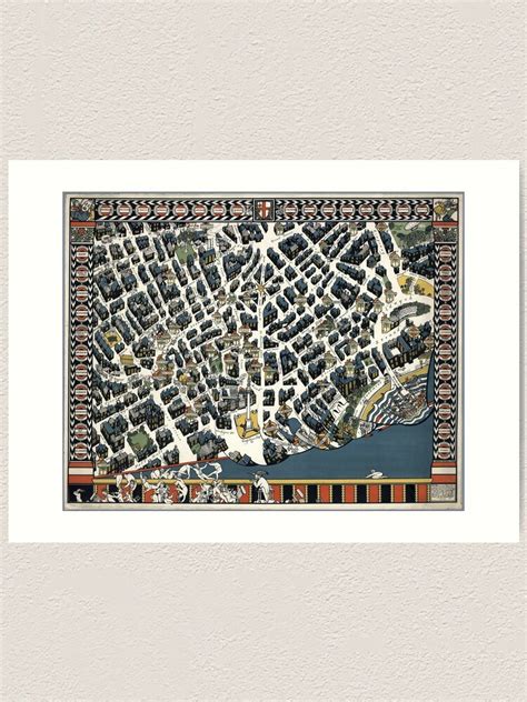 "Vintage London Theatreland Map 1915" Art Print by pdgraphics | Redbubble