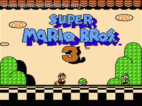 Super Mario Bros. 3 - Nintendo NES - Artwork - Title Screen