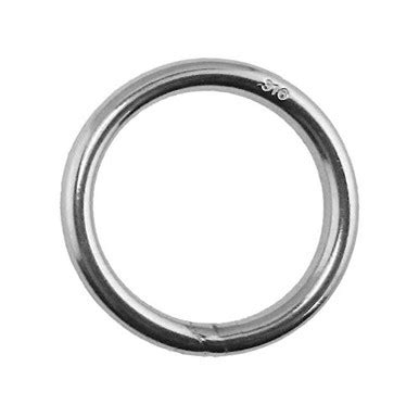 Stainless Steel 316 Round Ring Welded 5/16" x 4" (8mm x 100mm) Marine ...