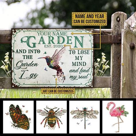 Garden Classic Metal Sign | Personalized metal signs, Metal signs, Classic metal